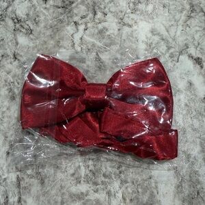 Glossy Red Bow Tie